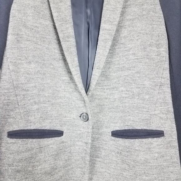 J. Crew | Wool Blend Blazer Grey & Navy Jacket 0 - Picture 5 of 7